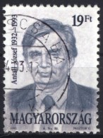 Antall József - Hungarian PRIME MINISTER Premier Politician - 1993 Hungary - Stamping Békéscsaba - Usado