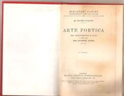 ARTE POETICA  Q. ORAZIO FLACCO  NOTE DEL PROF. GIUSEPPE PUPPO - Grands Auteurs