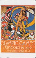 TC JAPON / 110-015 - Poster JEUX OLYMPIQUES STOCKHOLM 1912 - OLYMPIC GAMES SWEDEN - JAPAN Sport Phonecard - 176 - Giochi Olimpici