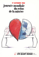 DESCLOZEAUX - ATD Quart Monde Affiche Pour Journée Mondiale 17 Octobre - Coeur -  CPM 10,5x15 TBE 1992 - Desclozeaux