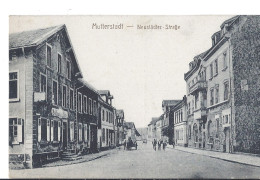 Cp ALLEMAGNE MUTTERSTADT Neusladier Strage ( Rue Animée ) - Mutterstadt