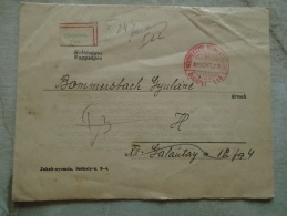 D138688  Hungary  Cover - Bommersbach - XII. Budapest  Elköltözött Parti  Bérmentesített  1939 - Briefe U. Dokumente