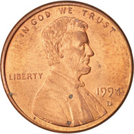 Monnaie, États-Unis, Lincoln Cent, Cent, 1994, U.S. Mint, Denver, SUP+, Copper - 1959-…: Lincoln, Memorial Reverse