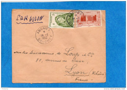 MARCOPHILIE- Lettre-Dahomey Cad 1952*-ABOMEY - 2-stamps AOF-pour  Françe - Cartas & Documentos