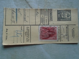 D138848  Hungary  Parcel Post Receipt 1939  BALASSAGYARMAT - Pacchi Postali