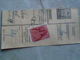 D138854  Hungary  Parcel Post Receipt 1939   SÁRVÁR - Pacchi Postali