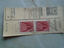 D138858  Hungary  Parcel Post Receipt 1939 - Pacchi Postali