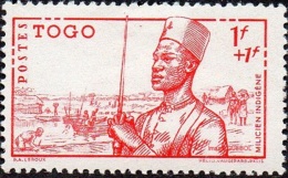 Détail De La Série Défense De L'Empire * Togo N° 208,  Costume Militaire, Musicien Indigène - 1941 Défense De L'Empire