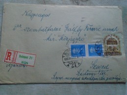 D138909  Hungary  Cover - 70 Fill Hazatérés Ovpt - Budapest Ajánlott - 1939 - Dr. Szombatfalvi Gálffy Ferenc  Szeged - Briefe U. Dokumente