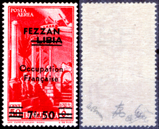 Italia-F01458 - Fezzan: Occup. Francese 1943: Posta Aerea Sassone N. 2 (++) MNH - Privo Di Difetti Occulti. - Fezzan & Ghadames