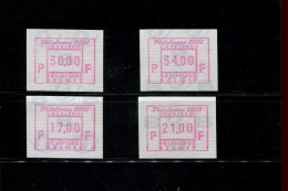 BELGIE 2001  POSTFRIS MINT NEVER HINGED POSTFRISCH EINWANDFREI OCB ATM104 SET 17 21 30 34 - 2000-...