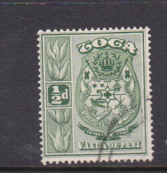 Tonga SG 74 1942 Arms Half Penny Green,used - Tonga (1970-...)