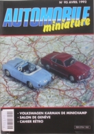AUTOMOBILE MINIATURE - N.95 - AVRIL 1992 - VOLKSWAGEN KARMANN GHIA 1200 MINICHAMPS - France
