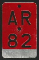 Velonummer Appenzell Ausserrhoden AR 82 - Plaques D'immatriculation