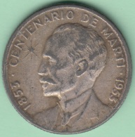 1953-MN-107 CUBA KM. 28. FALSA 25c PLOMO 1953 JOSE MARTI. - Cuba