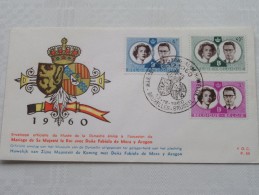 Huwelijk Van Zijne Majesteit De Koning Met Dona Fabiola De Mora Y Aragon 1960 / FDC P. 88 ( Zie Foto´s Voor Details ) - 1951-1960
