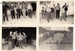 COURS LA VILLE - TOURNOI DE PETANQUE - RHONE - LOT DE 5 PHOTOS - Sports