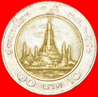§ BI-METALLIC: THAILAND ★ 10 BAHT 2550 (2007)! LOW START★NO RESERVE! Rama IX (1946-) - Thaïlande