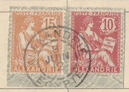 Territori Francesi - Alexandrie - Usato/used - Allegorie - Mi N. 21+31 - Usados