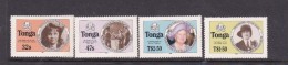 Tonga SG 915-918B 1985 Life And Time Of Queen  Mother Self Adhesive Set MNH - Tonga (1970-...)