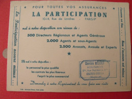 Buvard Assurances La Participation. Vers 1950 - Bank & Versicherung