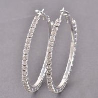 Orecchini  Grandi A Boccole Con Cristalli - Earrings