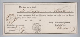 Heimat DE BW OHRINGEN 1858-09-15 Postschein - Covers & Documents