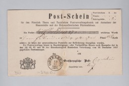 Heimat DE BW ORTENBERG 1862-11-12 Postschein - Lettres & Documents