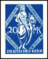 1922, Gewerbeschau München, 20 Mark Essai Von F. H. Ehmke In Blau, Tadellos Ungebraucht Ohne Gummierung - Wie... - Autres & Non Classés