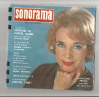 SONORAMA N° 37 DE FEVRIER 1962 COUVERTURE MICHELINE PRESLE (5 DISQUES SOUPLE RECTO VERSO) - Ediciones De Colección