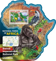 SIERRA LEONE 2016 ** Gorilla Bwindi Impenetrable National Park Uganda S/S - OFFICIAL ISSUE - A1633 - Gorilles