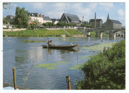 49 - CHATEAUNEUF SUR SARTHE LA SARTHE PECHE PECHEUR BARQUE - ÉDITIONS COMBIER - 1986 - 2 Scans - Chateauneuf Sur Sarthe