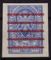 1940´s Yugoslavia - Revenue / Tax Stamp CUT - 20 P - Used - Servizio