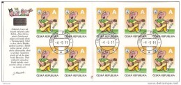 2011 Carnet Oblitéré De 10 Timbres Bobik Jouant De La Guitare De La Bande Dessinée Ctyrlistek YT C 604 - Usados