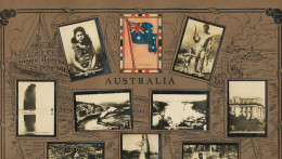 Set Of 13 Pictures Australia Advert Tabacalera Cubana Flag Aboriginal With Boomerang  Fighting Sydney Dugong Kalgoorlie - Autres & Non Classés