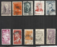 TEN AT A TIME - BRAZIL - LOT OF 10 DIFFERENT 9 - USED OBLITERE GESTEMPELT USADO - Collections, Lots & Series