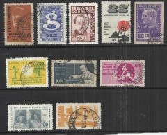 TEN AT A TIME - BRAZIL - LOT OF 10 DIFFERENT 10 - USED OBLITERE GESTEMPELT USADO - Collections, Lots & Series