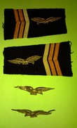 Lot 4 Anciens INSIGNE - Broche GALON D'épaule Armée Française - Gradé Militaire AIGLE - Luchtmacht