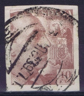 Spain:  Mi Nr 857U  1939  Used - Gebraucht