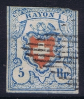 Switserland: Mi 7 II Used 1850 Damaged - 1843-1852 Federal & Cantonal Stamps