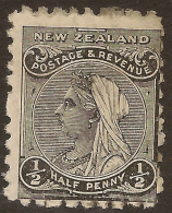 NZ 1882 1/2d QV P10 SSF SG 217 HM #UM154 - Neufs