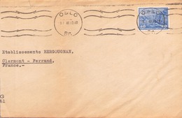 NORVEGE ENVELOPPE DE OSLO POUR CLERMONT FERRAD DU 8 JANVIER 1948 - Lettres & Documents