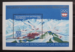 MiNr. 2105 (Block 43) Deutschland Deutsche Demokratische Republik Blockausgabe, Olympische Winterspiele 1976, Innsbruck - 1971-1980