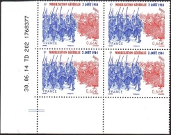 France Coin Daté N° 4889 ** (2tirets) La Mobilisation Générale  Du 30.06.2014 - 2010-2019