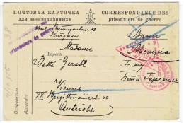 Correspondance Des Prisonniers De Guerre Russie KURGAN Vienne 1916 (1125) - Briefe U. Dokumente
