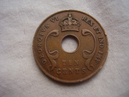 BRITISH EAST AFRICA USED TEN CENT COIN BRONZE Of 1941 - GEORGE VI From Mint I. (HG10) - Britische Kolonie