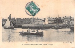 C P A Cherbourg Remorqueur " Emile Dans Le Port Quai Caligny - Schlepper