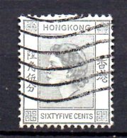 T461 - HONG KONG , Elisabetta 65 Cents Usato . - Gebruikt