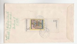 1969 REGISTERED CZECHOSLOVAKIA COVER Stamps 3k HERALDIC LION  50h  To Canada Fdc - Covers & Documents