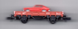 Carro Pianale Con Auto Scala N - Goods Waggons (wagons)